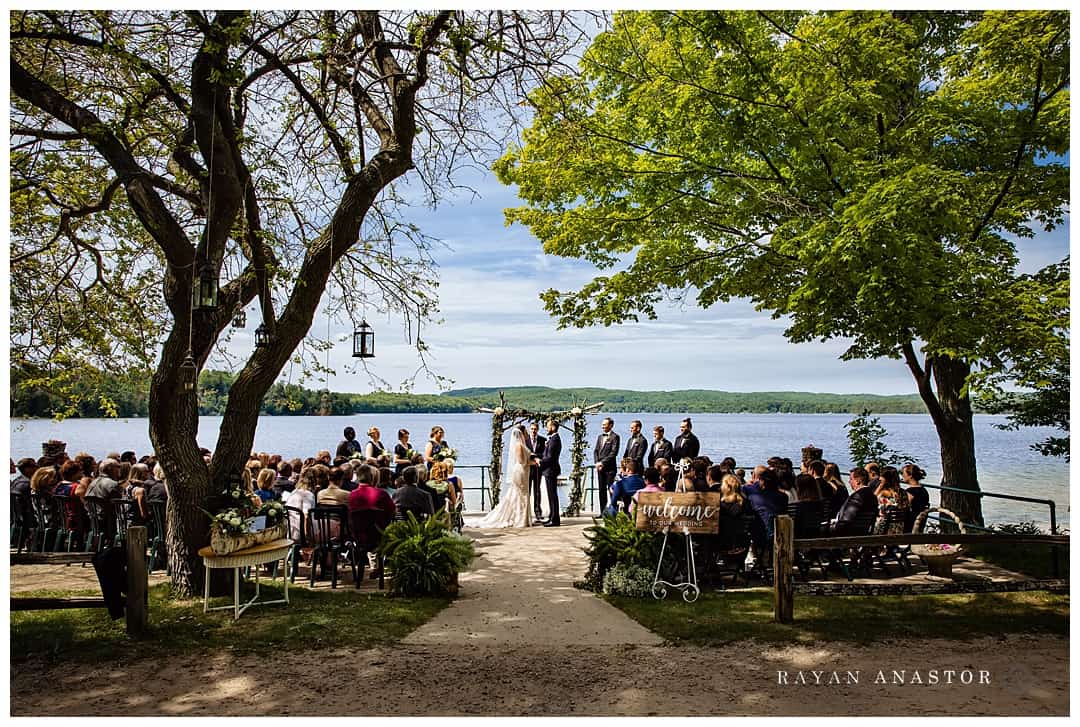 Wedding photos on Lower Herring Lake