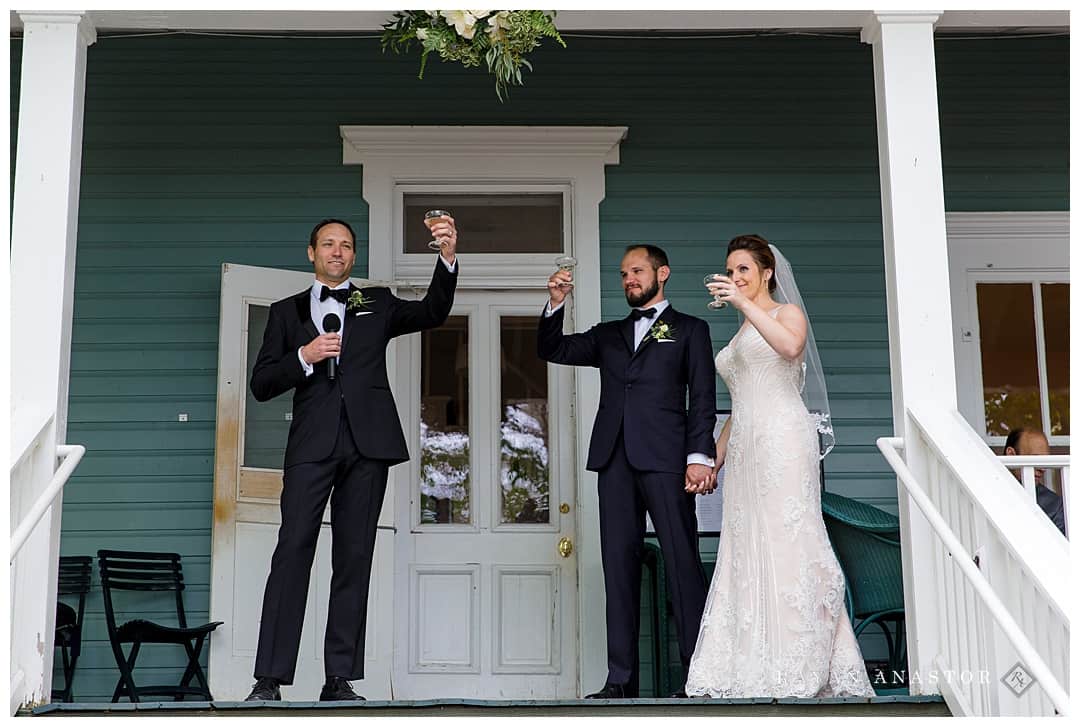 wedding toasts at Watervale Inn