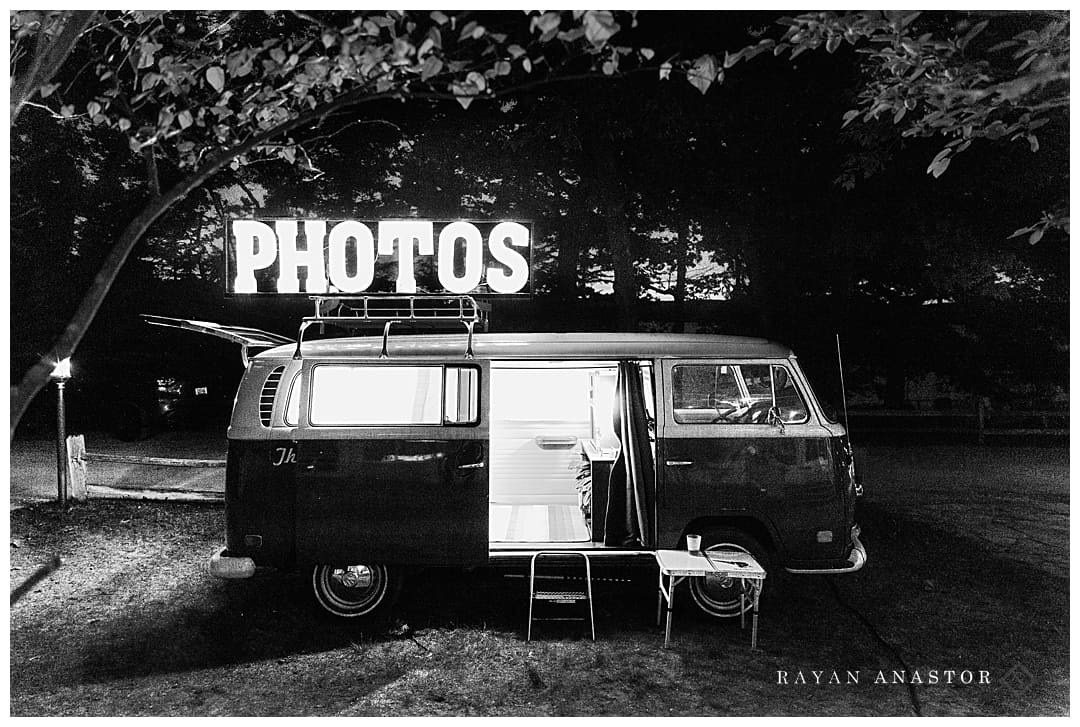 the magic shuttle bus photo booth in northern Michigan