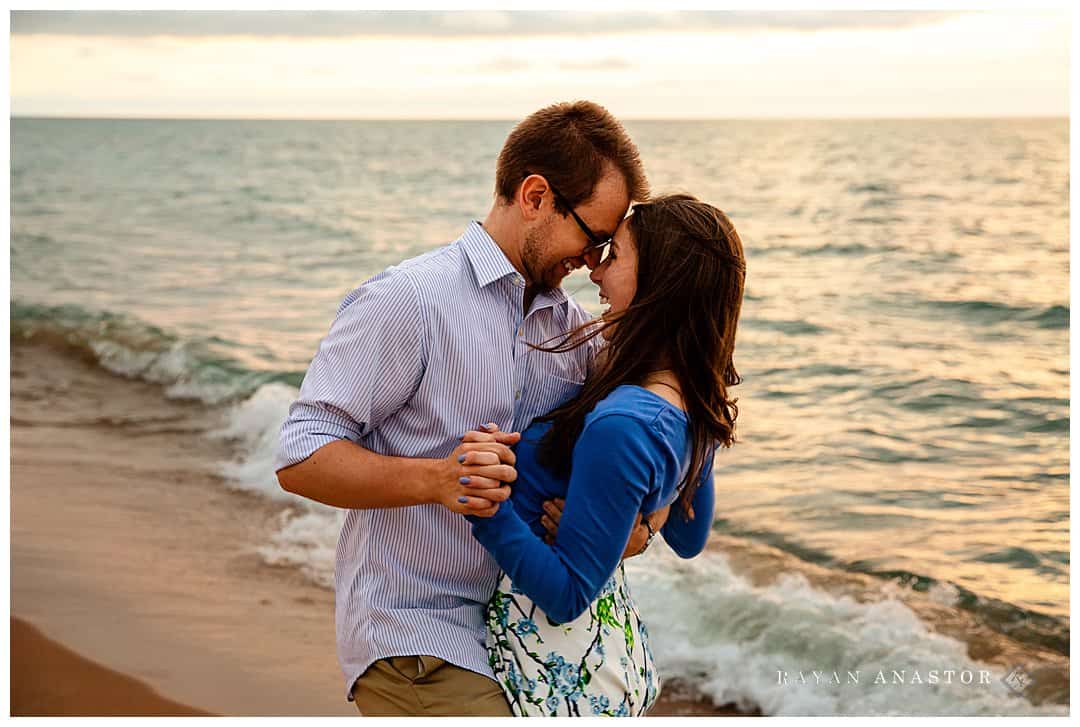 Sleeping Bear Dunes Trail Engagement Photos