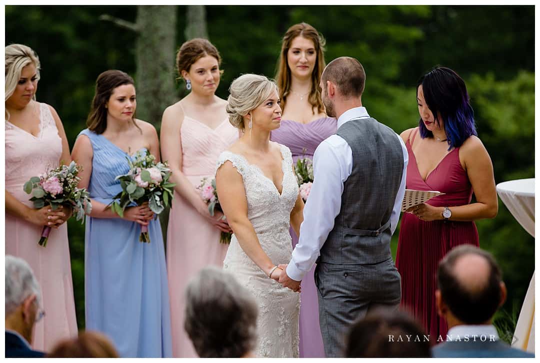 bride and groom getting married in Northern Michigan