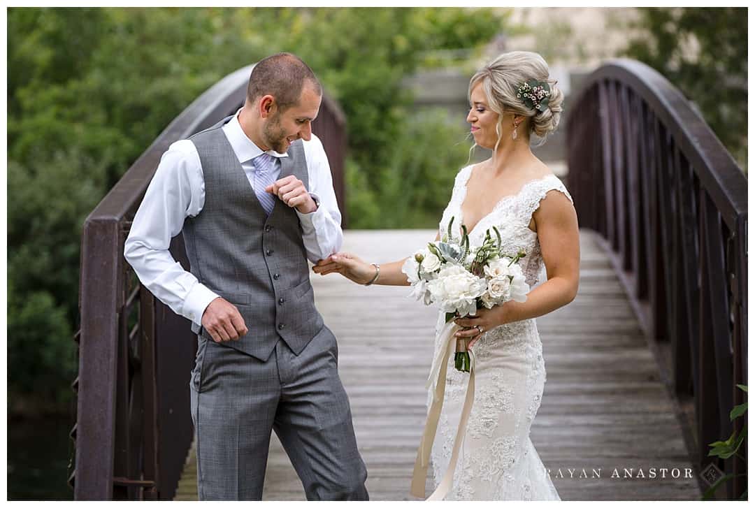 bride and groom at the homestead resort