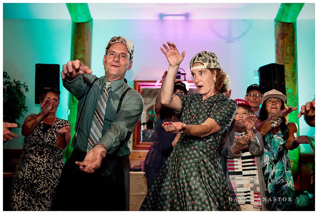 reception dancing at the Mountain Flowers Lodge