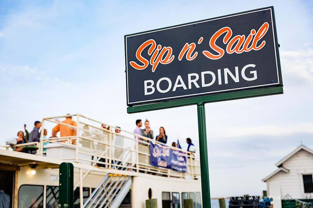 Sip N Sail Sunset Boat Cruise around Mackinac Island