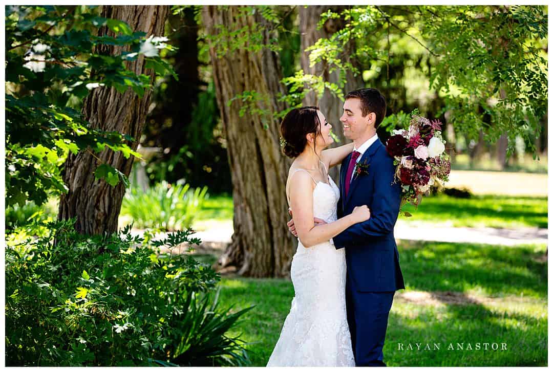 Wedding Couple photographs in Locust Trees