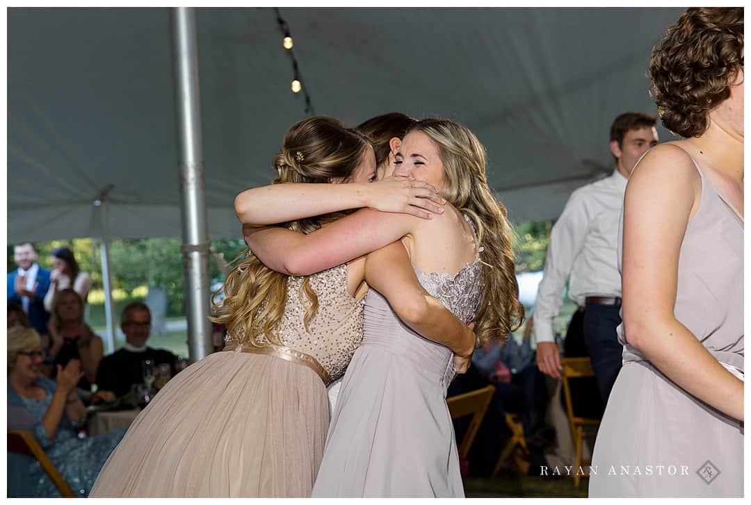 Bridal Party Hugs