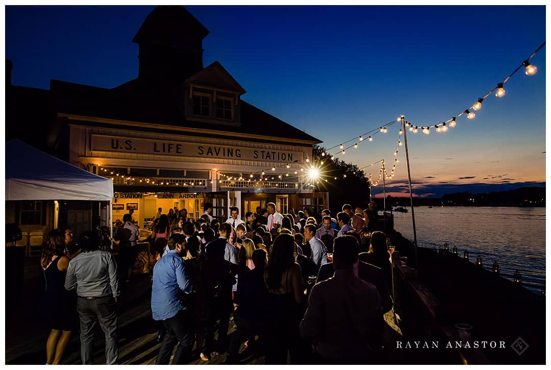 wedding reception at elberta life saving station