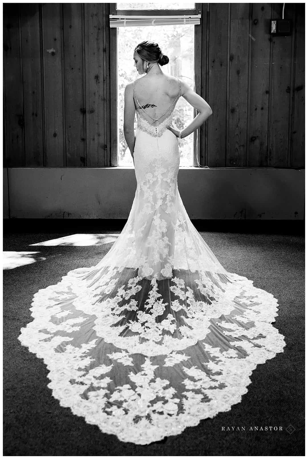 Wedding gown from back