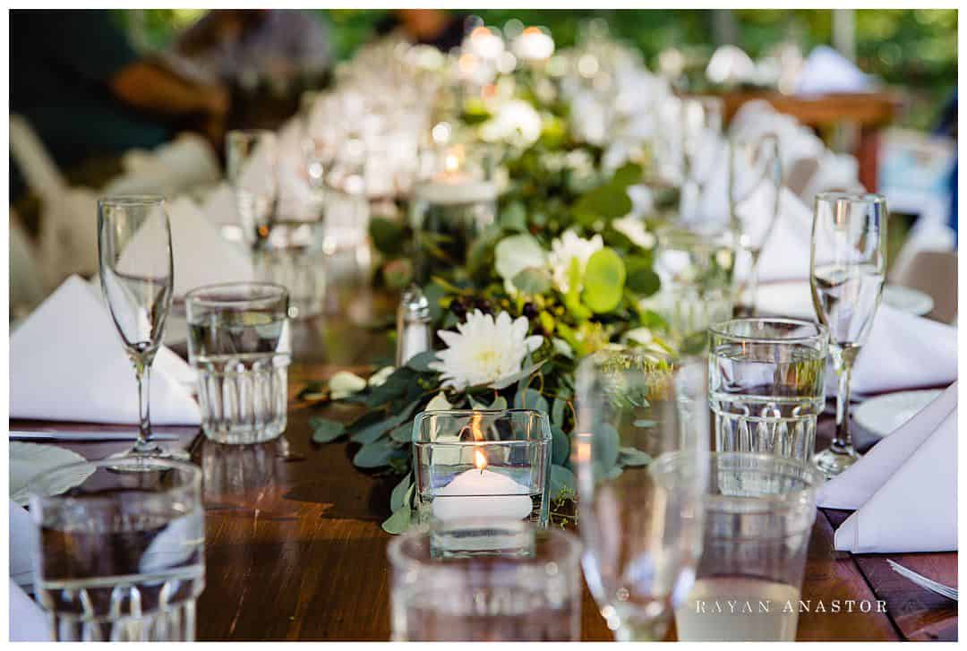 farm table wedding reception