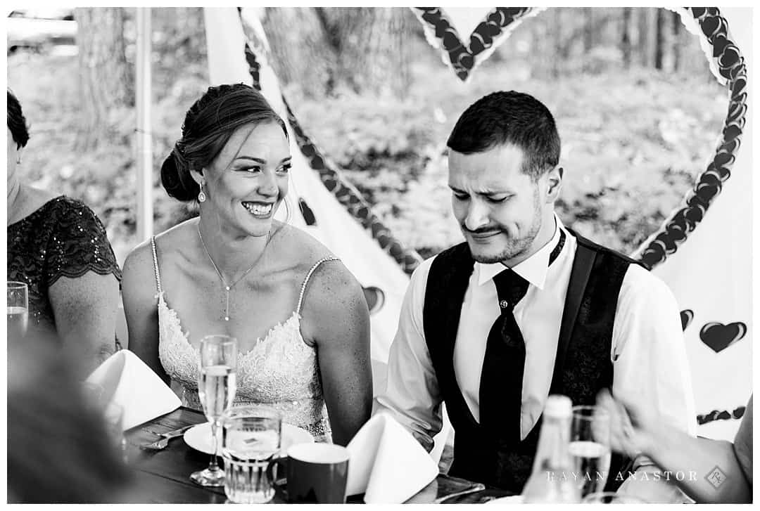 groom crying during toasts