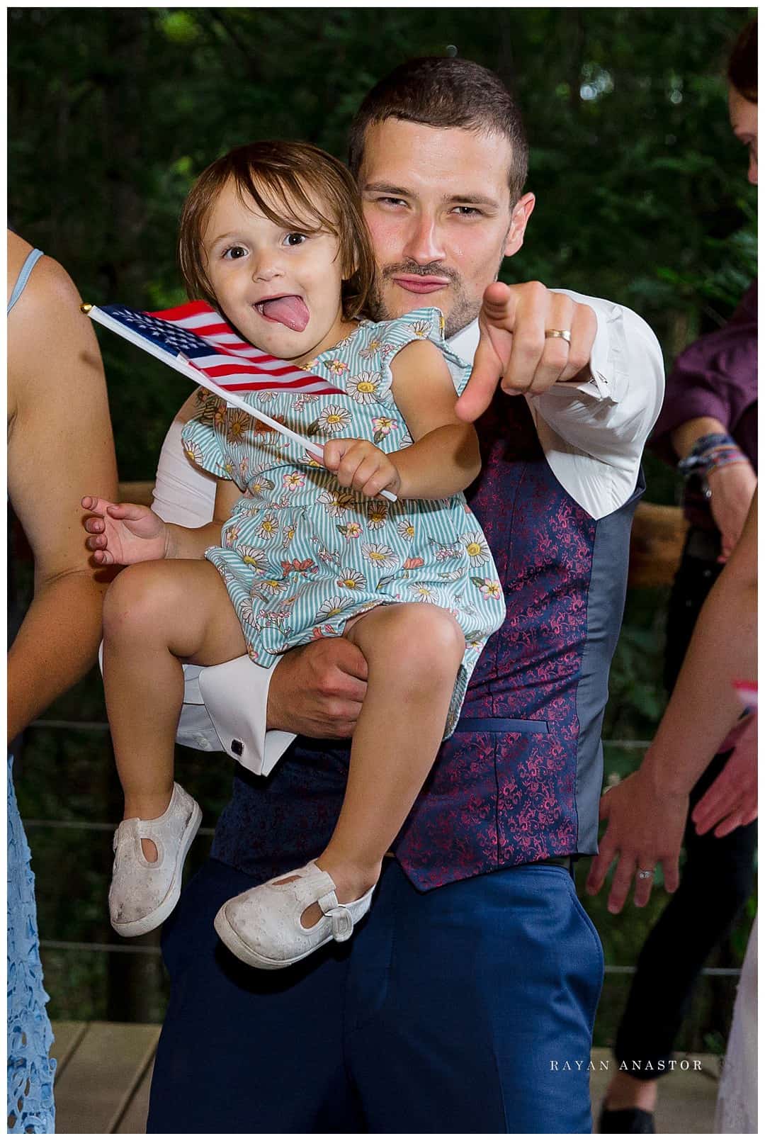 groom dancing with niece