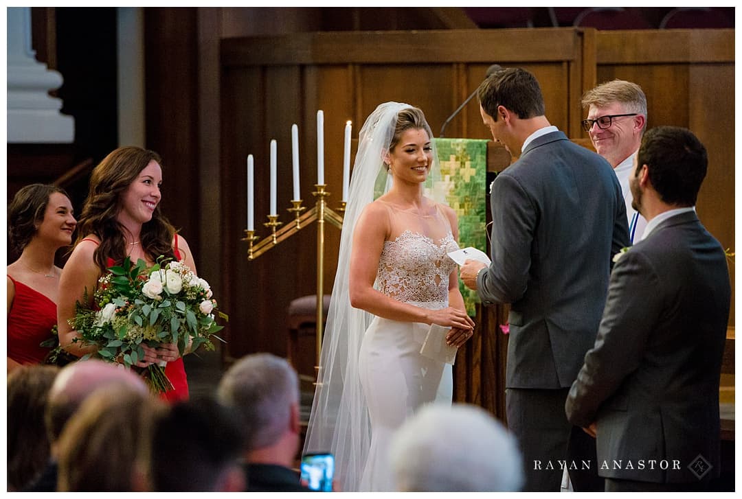 wedding at the Central United Methodist Church in Traverse City Michigan