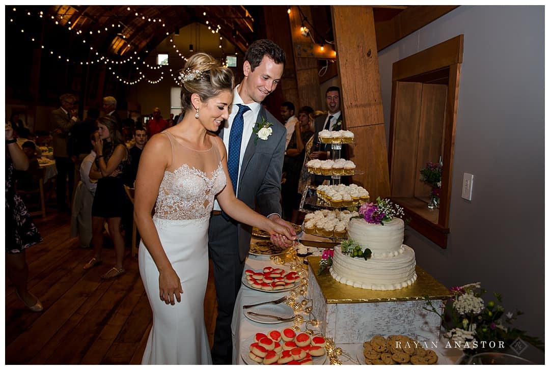 wedding reception at the Cathedral Barn