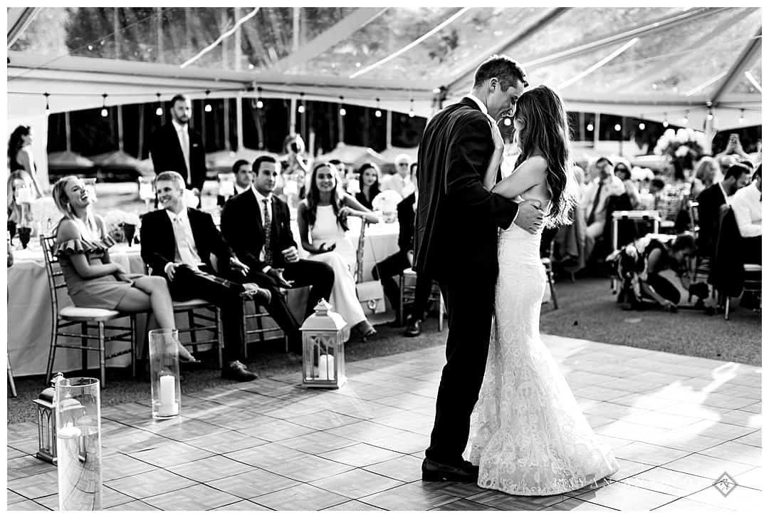 bride and grooms first dance