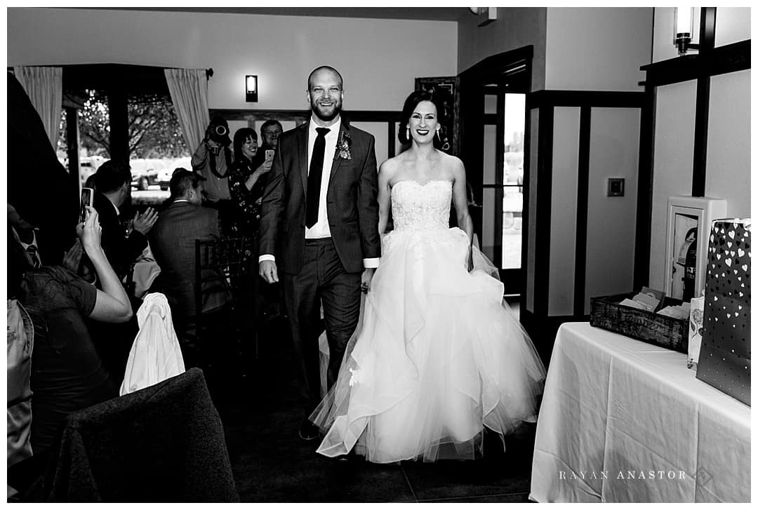 bride and grooms reception entrance