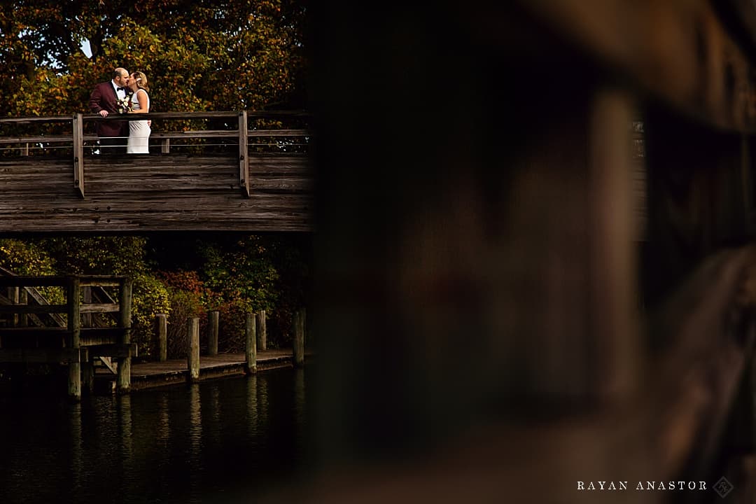 Bride and Groom photo on the Boardman River in Traverse City