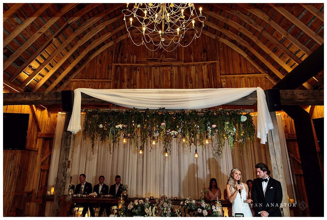 Wedding Reception in Barn