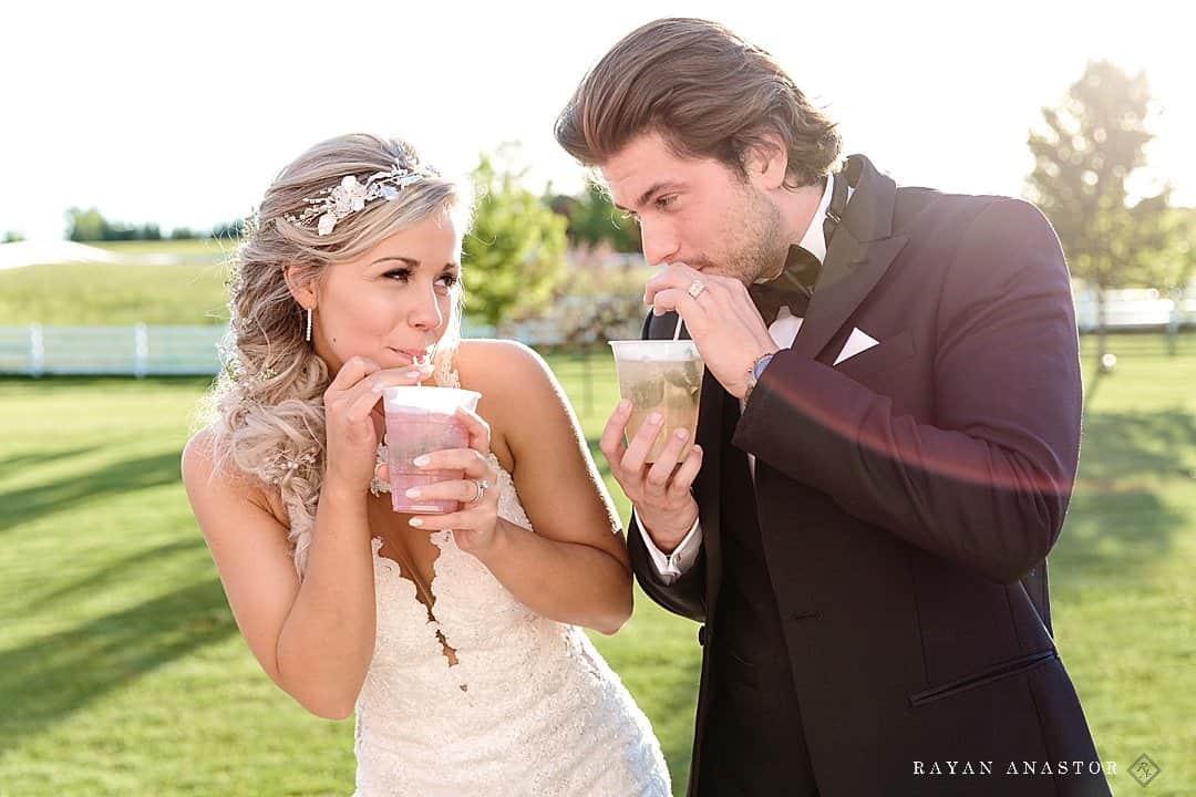 wedding reception drinks