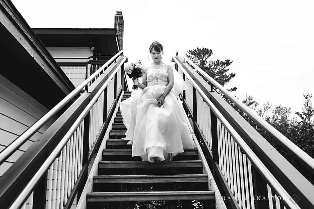 bride heading to her wedding