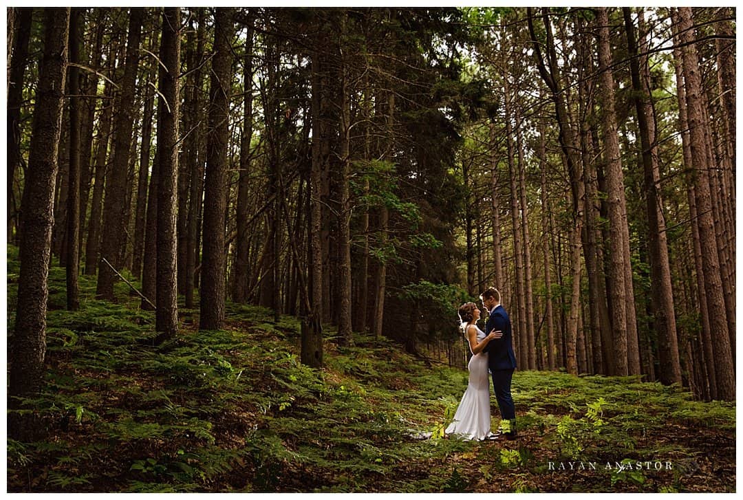 Northern Michigan Wedding in the forest at the Homestead Resort