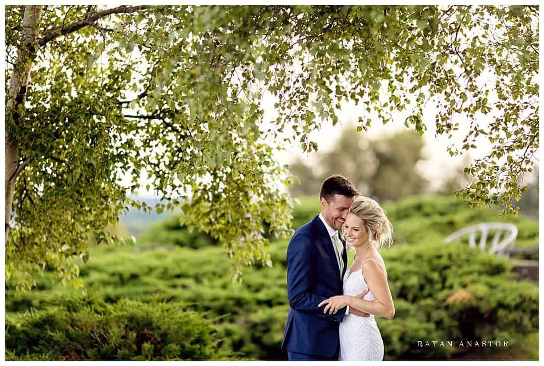 bride and groom at Crystal Downs Golf Club Wedding