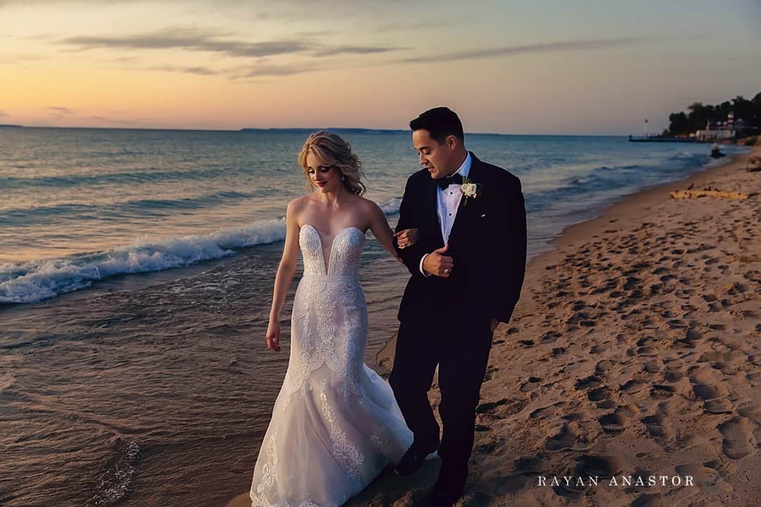 sunset portraits on lake Michigan in Glen Arbor