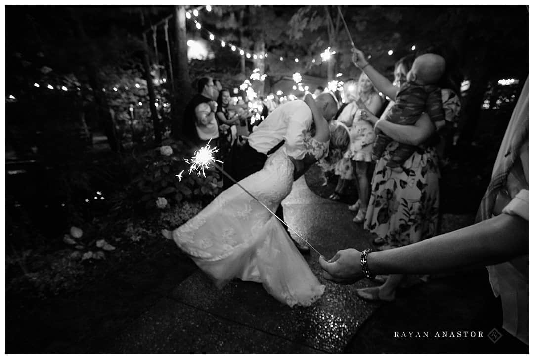 sparkler exit at Bluebridge events centre