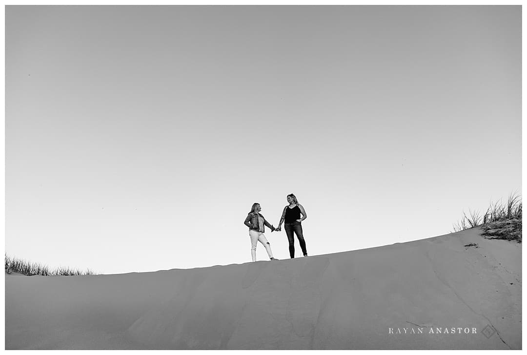 sand dunes engagement photo session