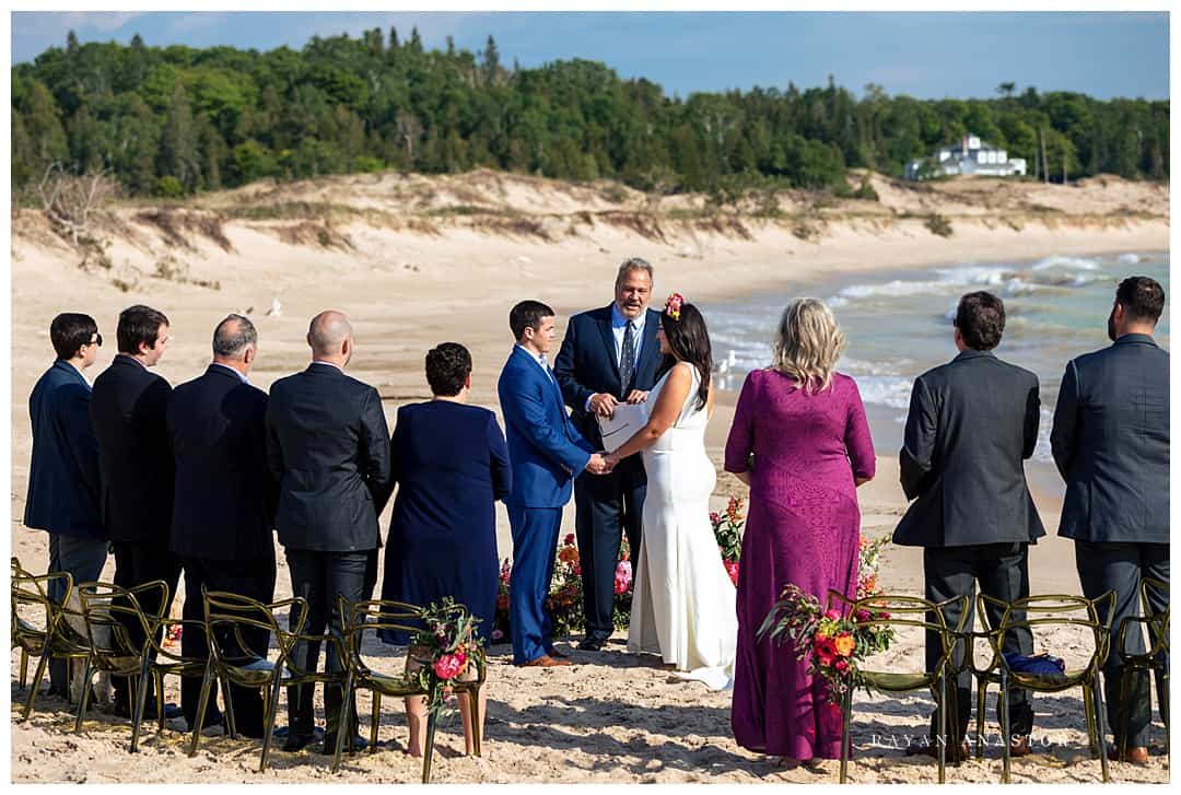 destination wedding on Lake Michigan on beaver island