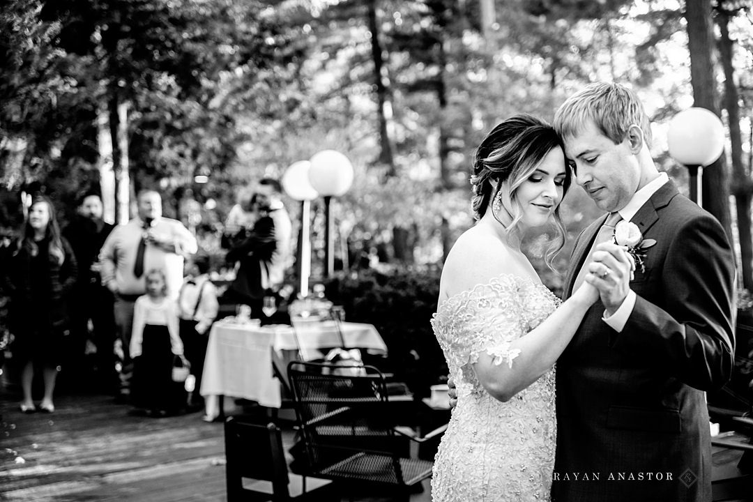 first dance on the patio at Mission Table