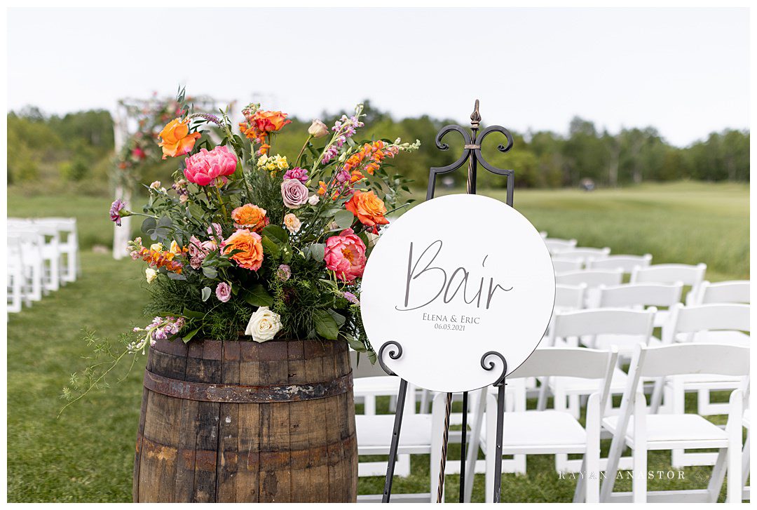 wedding in charlevoix at Shanahan's barn