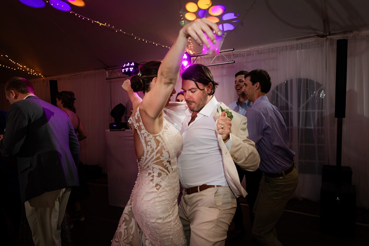 Dancing at Wedding Reception at Higgin's Lake