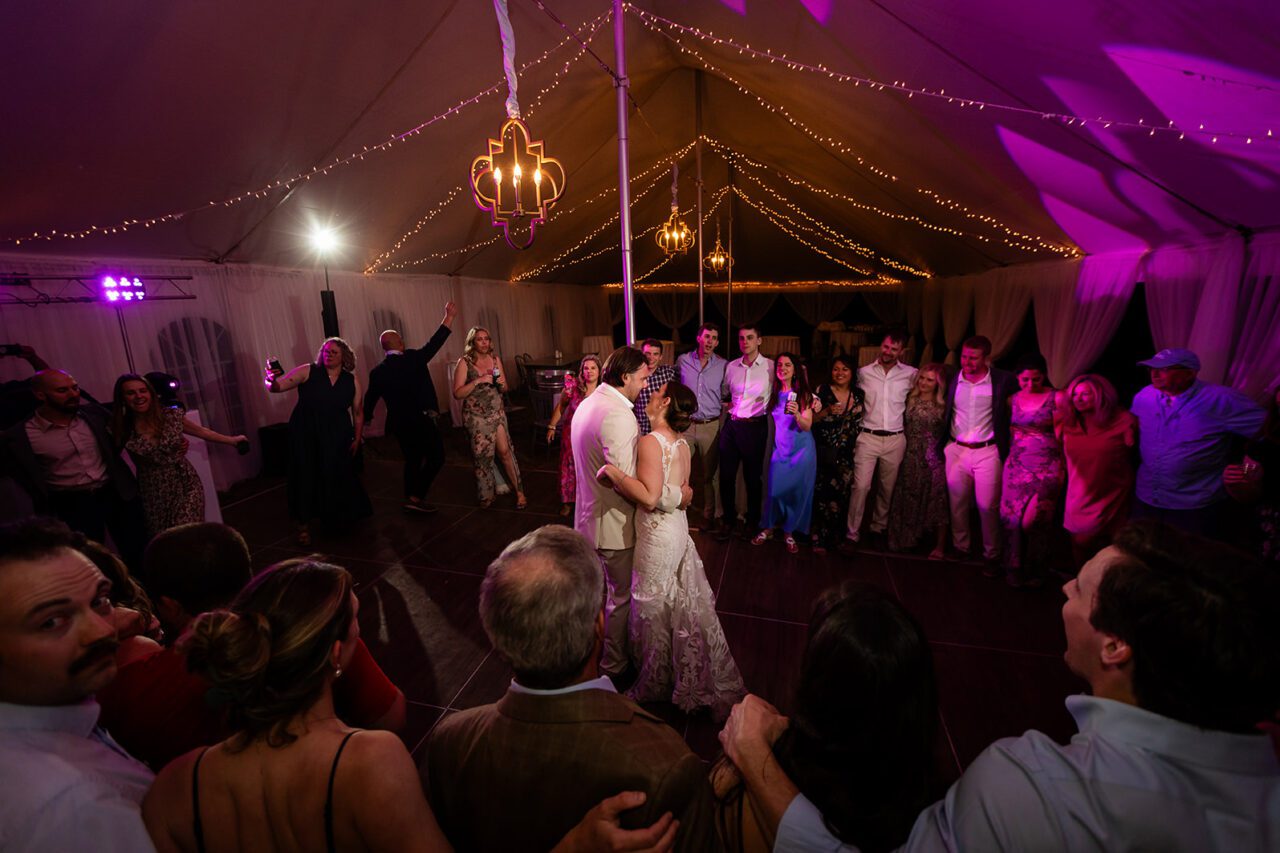 Dancing at Wedding Reception at Higgin's Lake