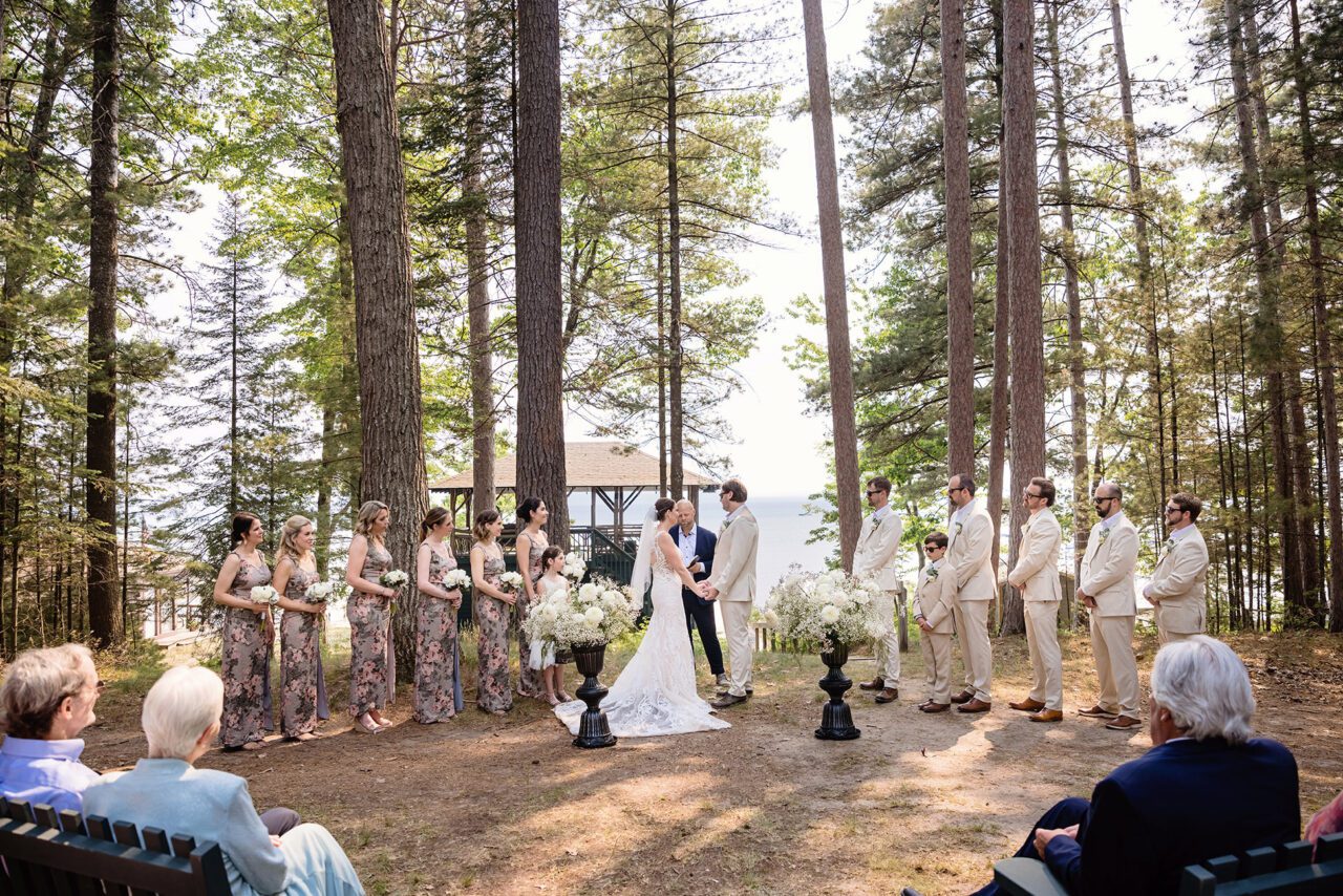 Wedding Lakeside at Higgin's Lake