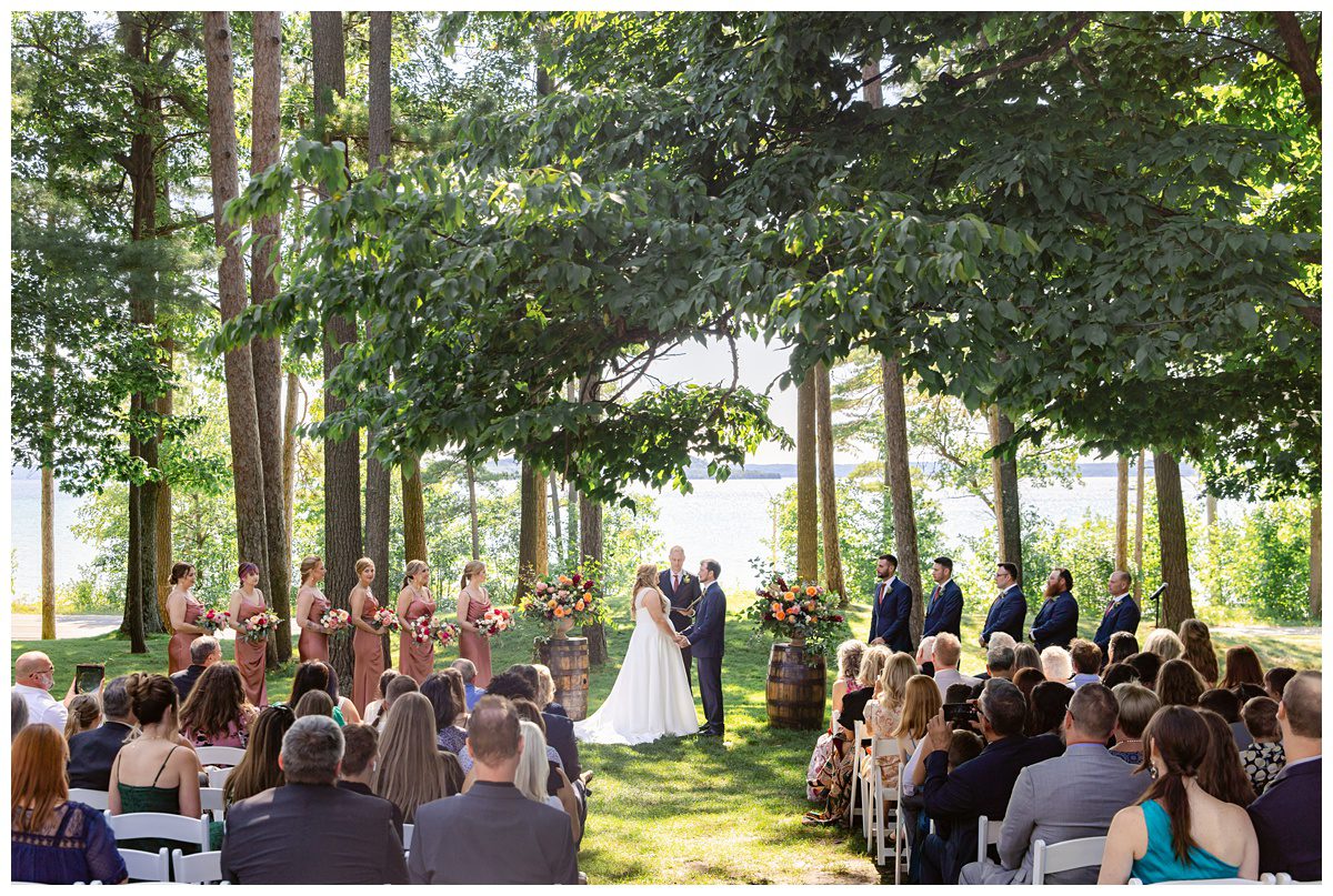 a summer wedding at peninsula room in traverse city Michigan