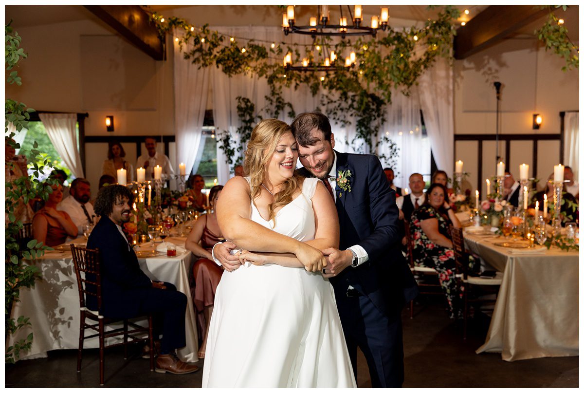 first dance at the wedding at the peninsula room in traverse city