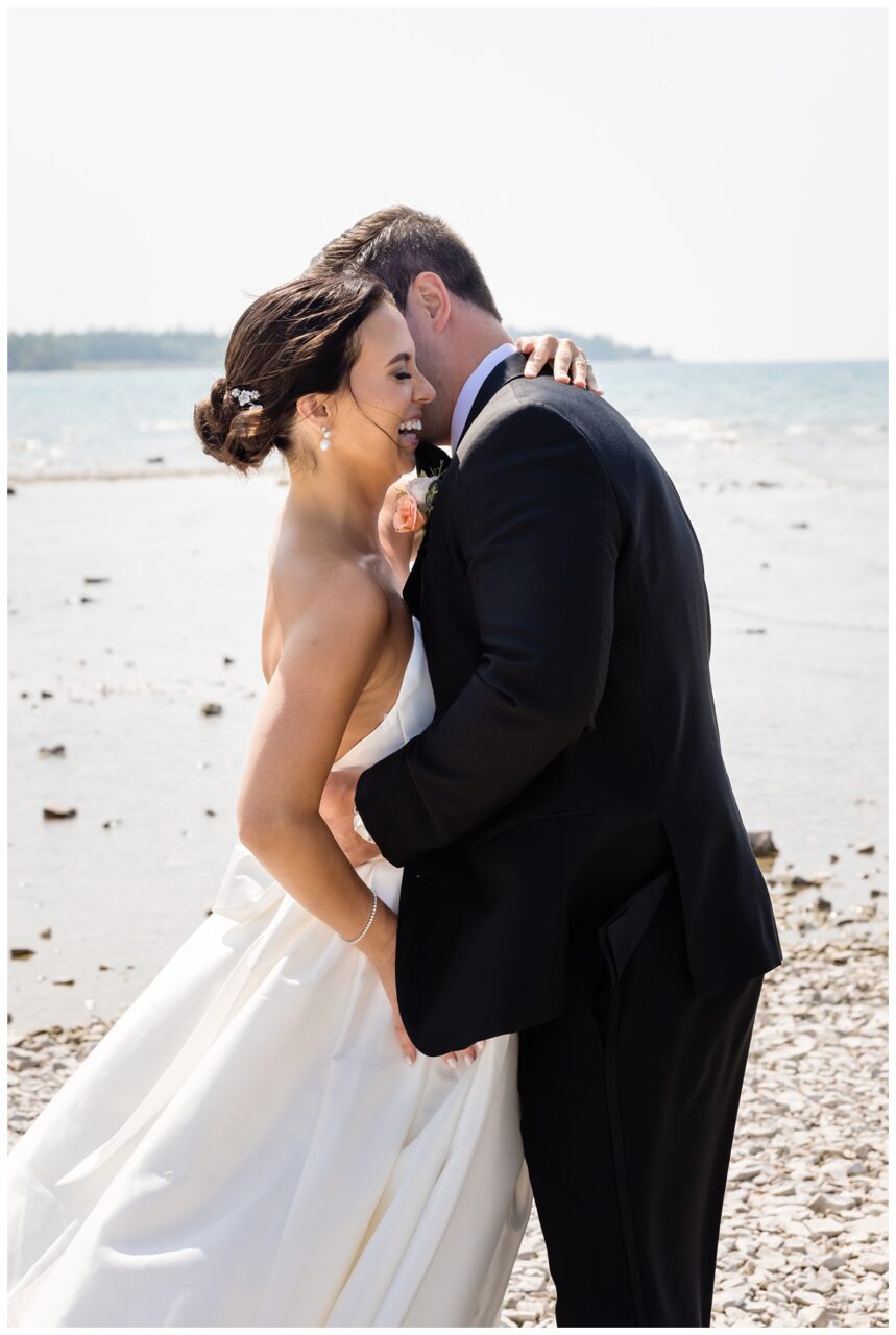 wedding portraits on Lake Michigan