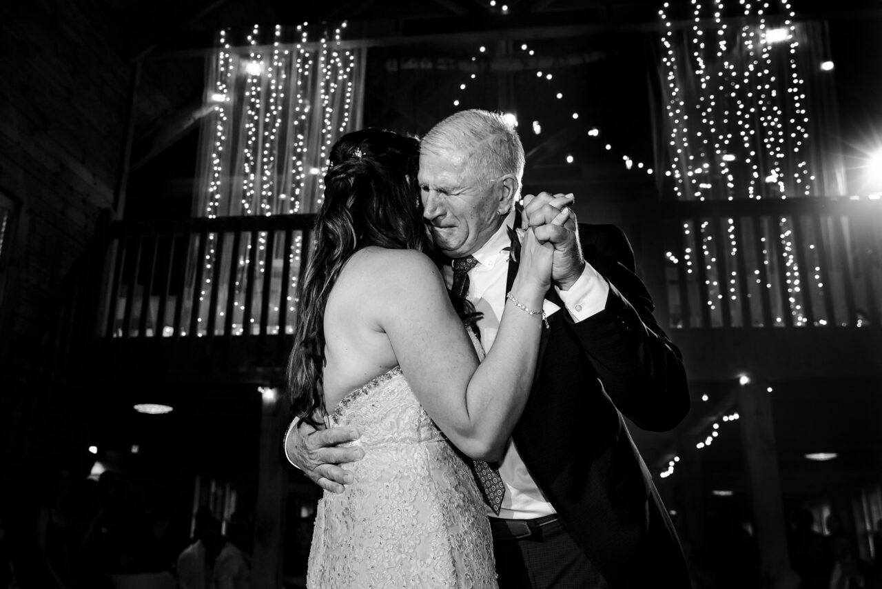 father crying during first dance with his daughter