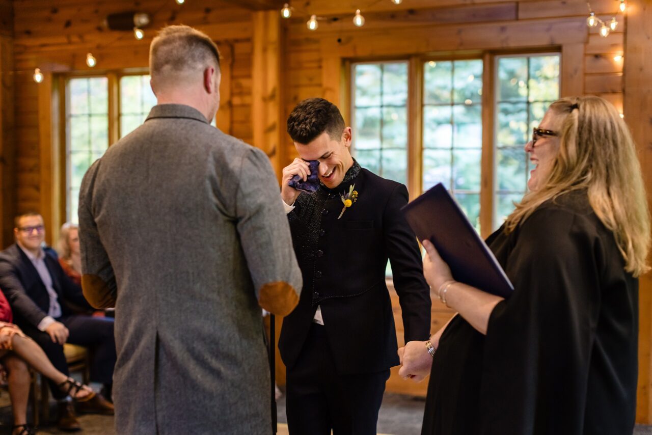 couple getting married at Camp Firefly in Glen Arbor